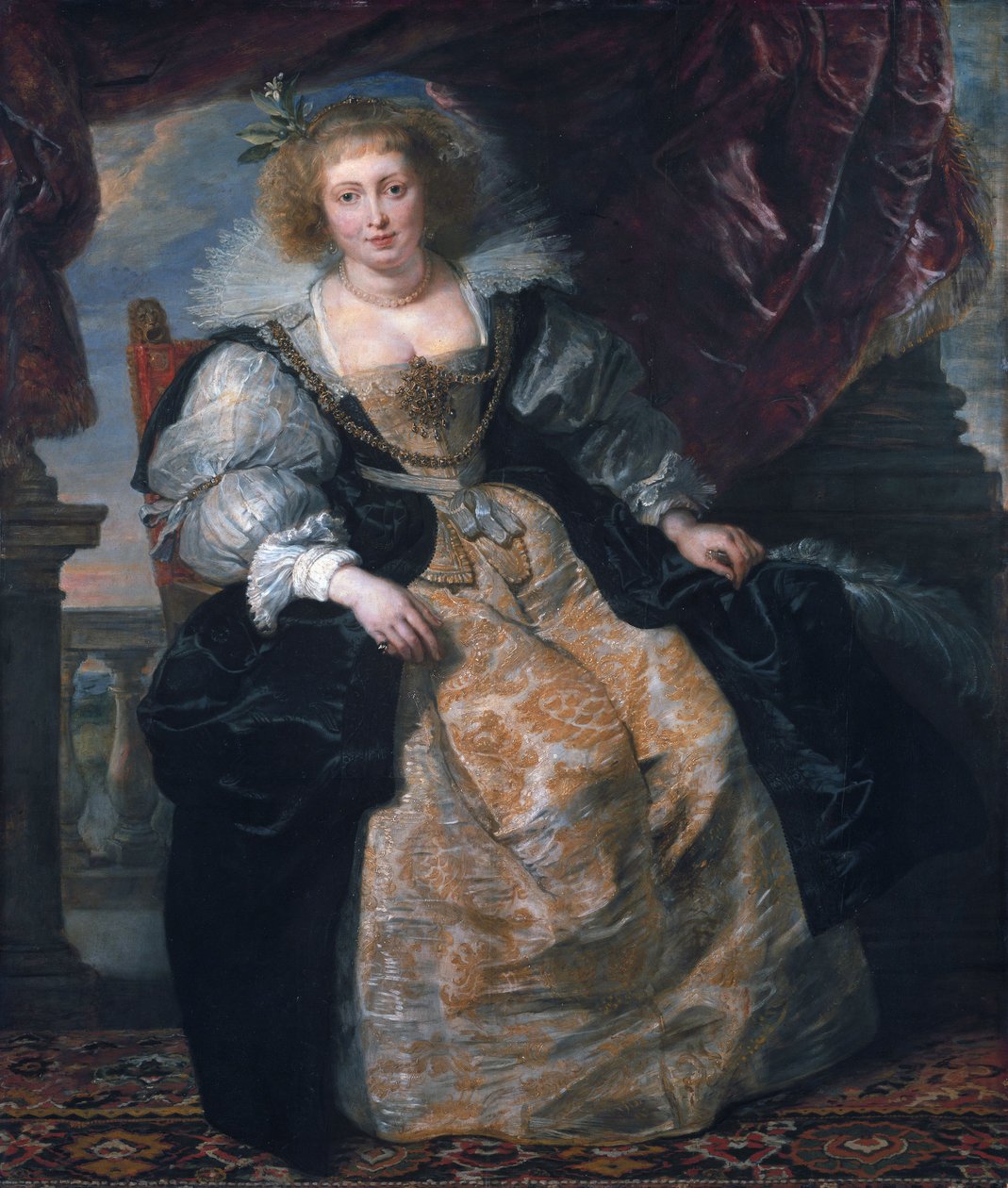 Helene Fourment i sin brudklänning av Peter Paul Rubens