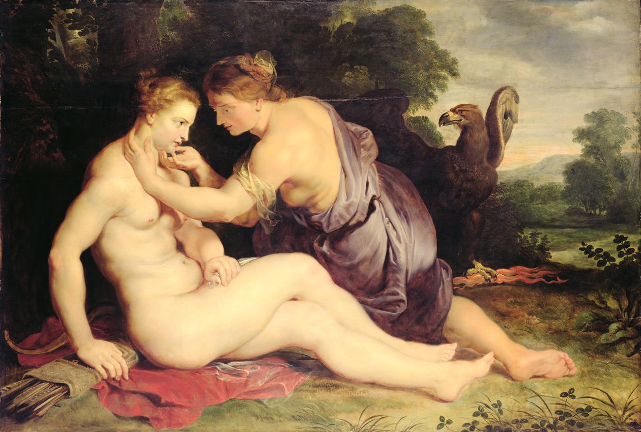 Jupiter och Callisto, 1613 (olja på ek) av Peter Paul Rubens