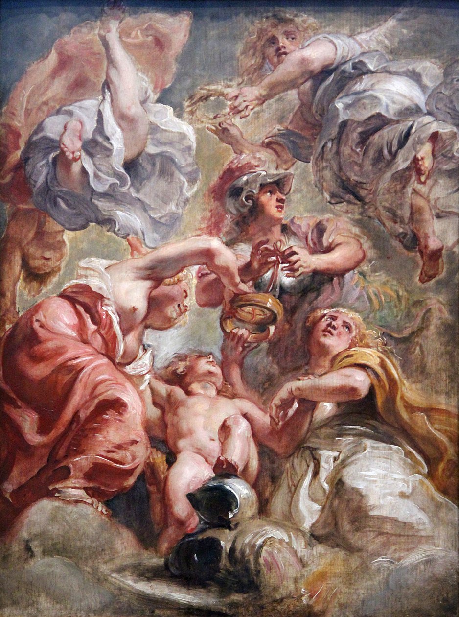 LAngleterre et lÉcosse avec Minerve et lAmour  av Peter Paul Rubens