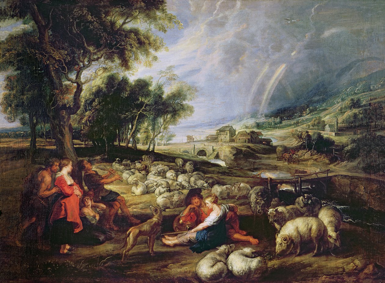Landskap med en regnbåge av Peter Paul Rubens