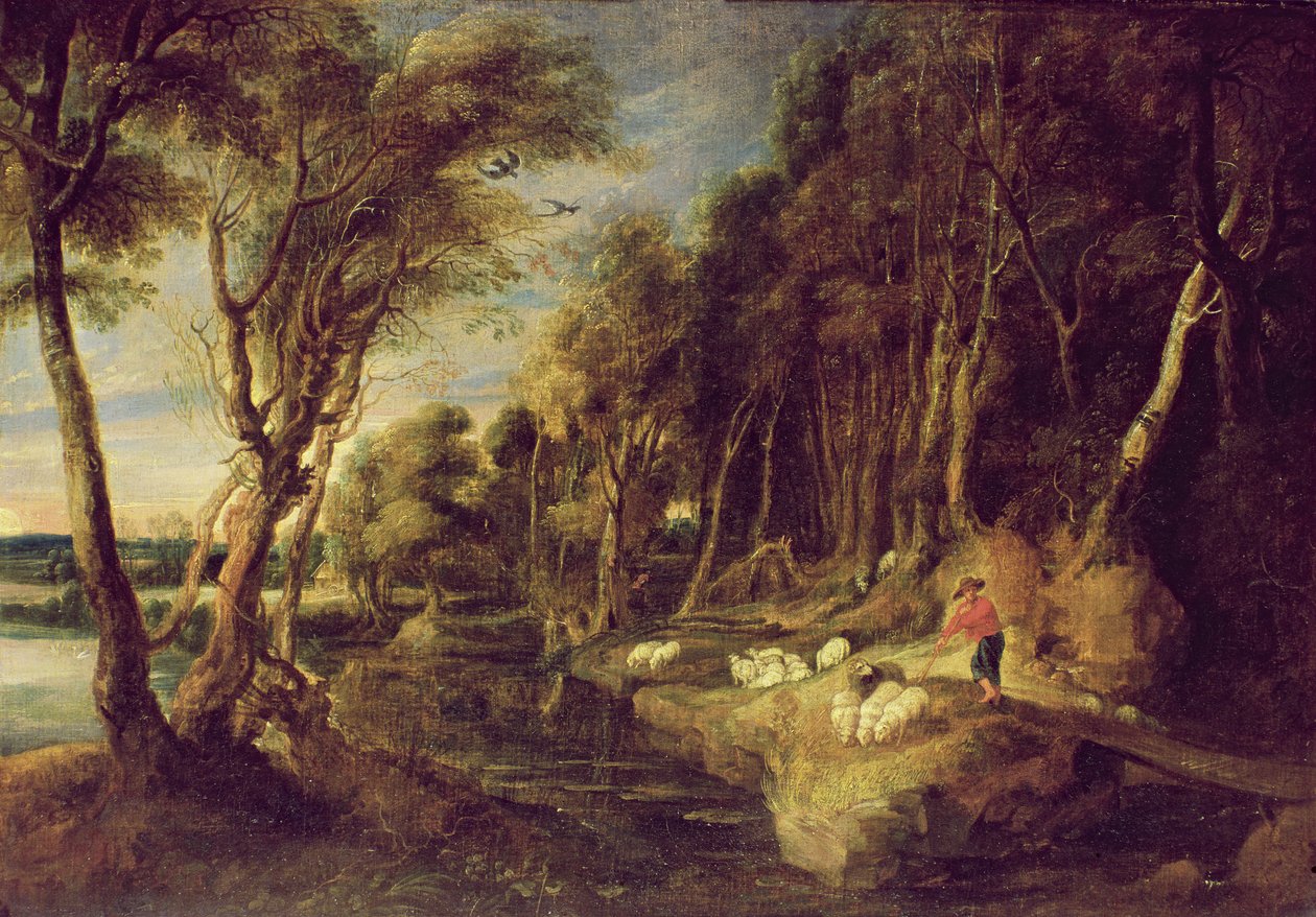 Landskap med en herde av Peter Paul Rubens