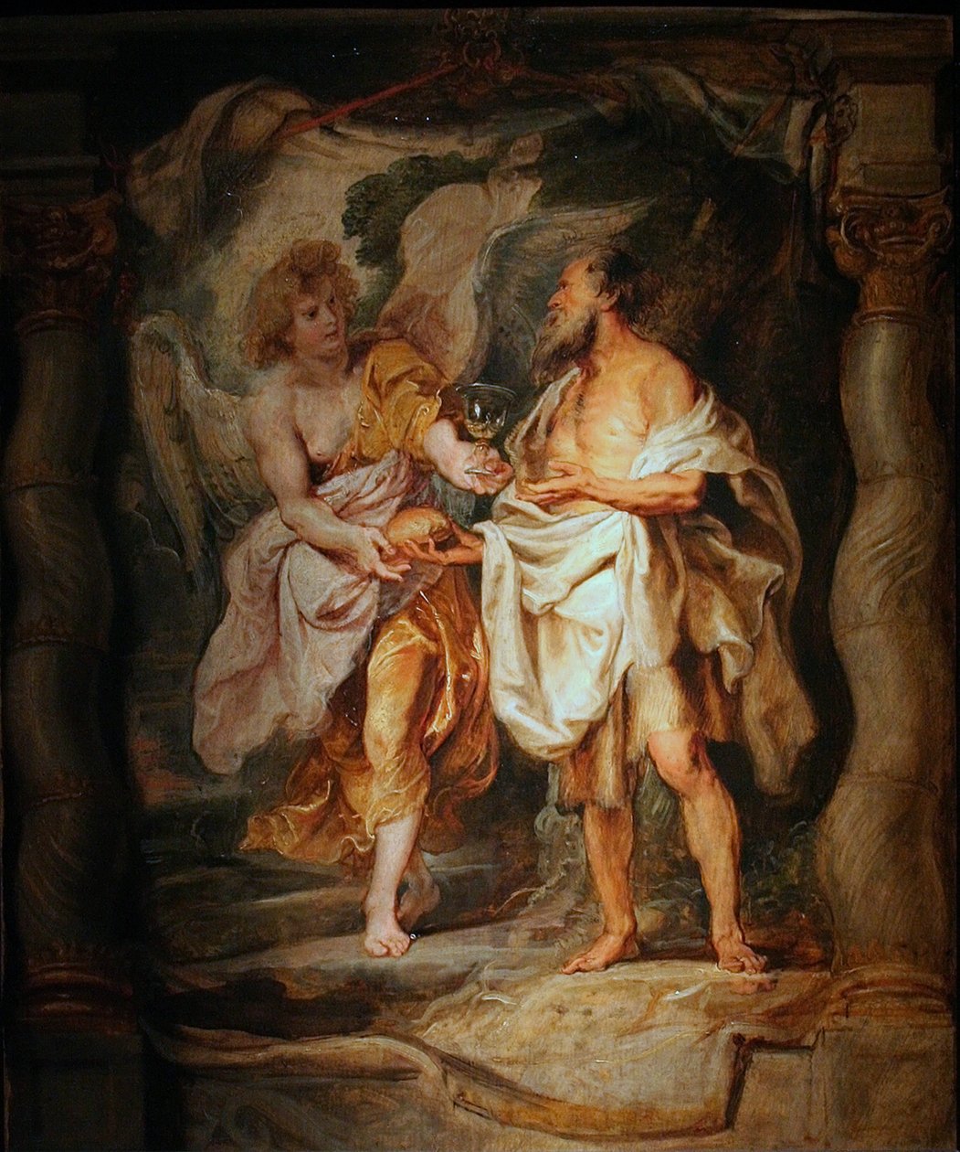 Le prophète Elie reçoit d’un ange du pain et de l’eau.JPG av Peter Paul Rubens