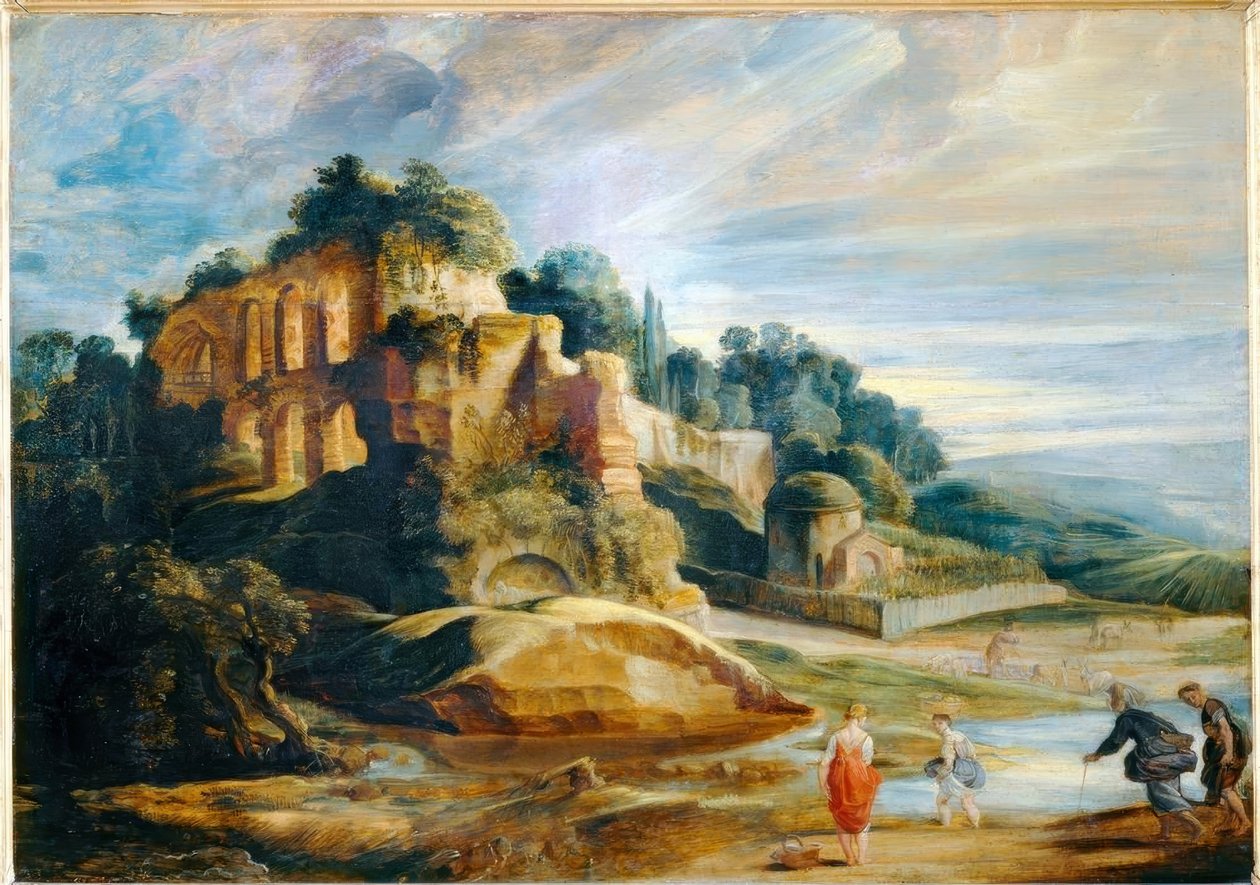 Landskap med ruinerna av Palatine Hill i Rom av Peter Paul Rubens