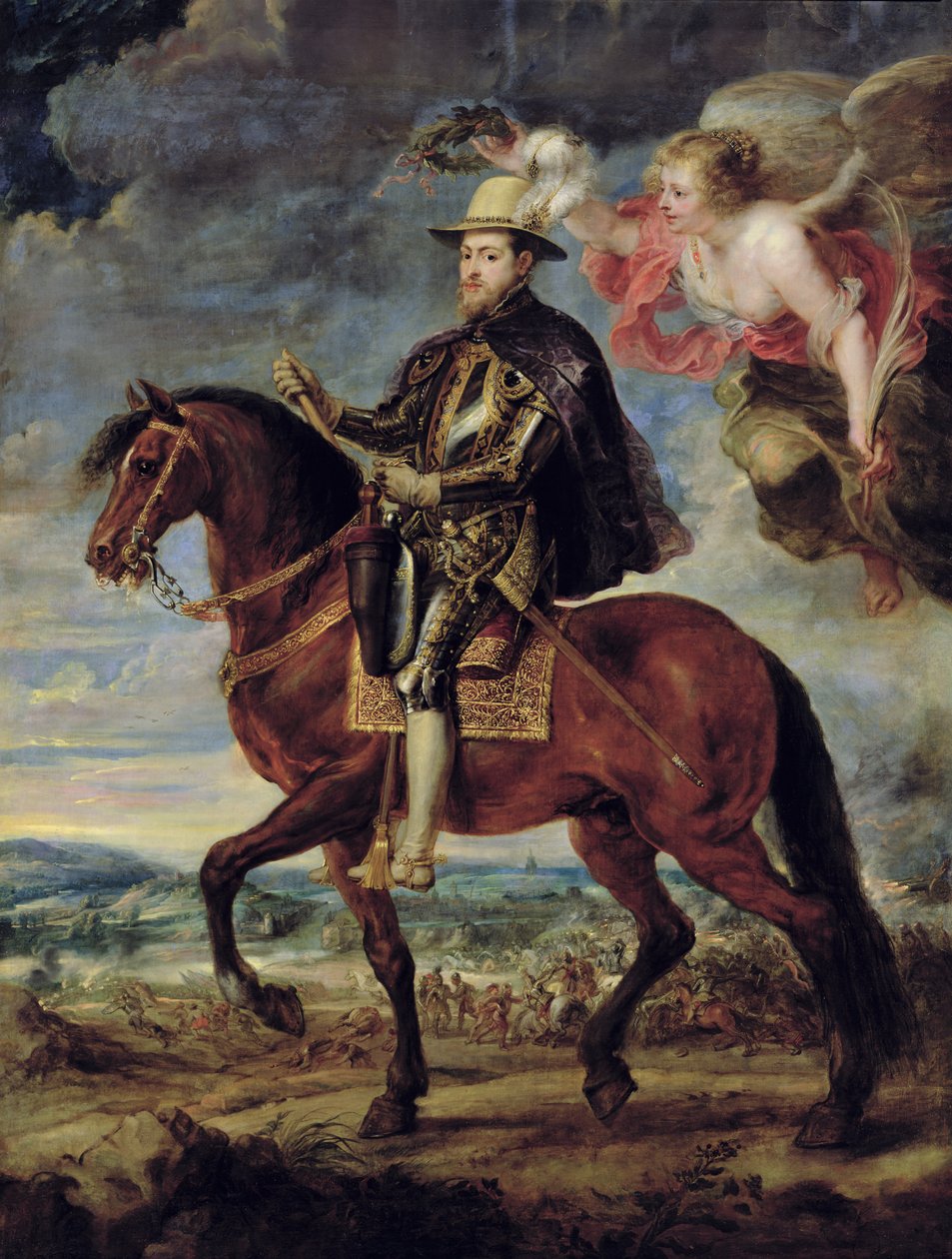 Filip II (1527-98) krönt av seger, 1628 av Peter Paul Rubens