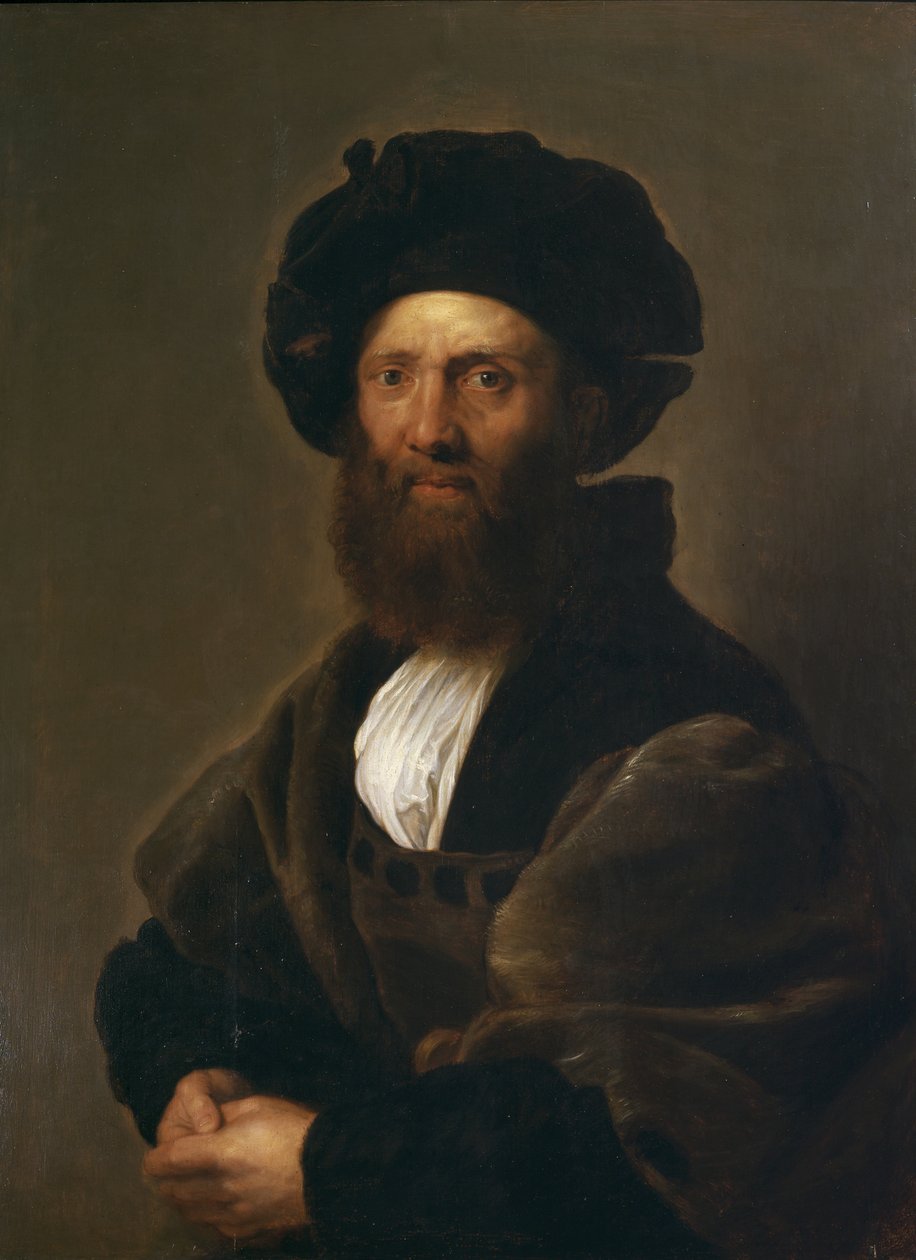 Porträtt av Baldassare Castiglione, efter Raphael, 1630 (se även 21461) av Peter Paul Rubens