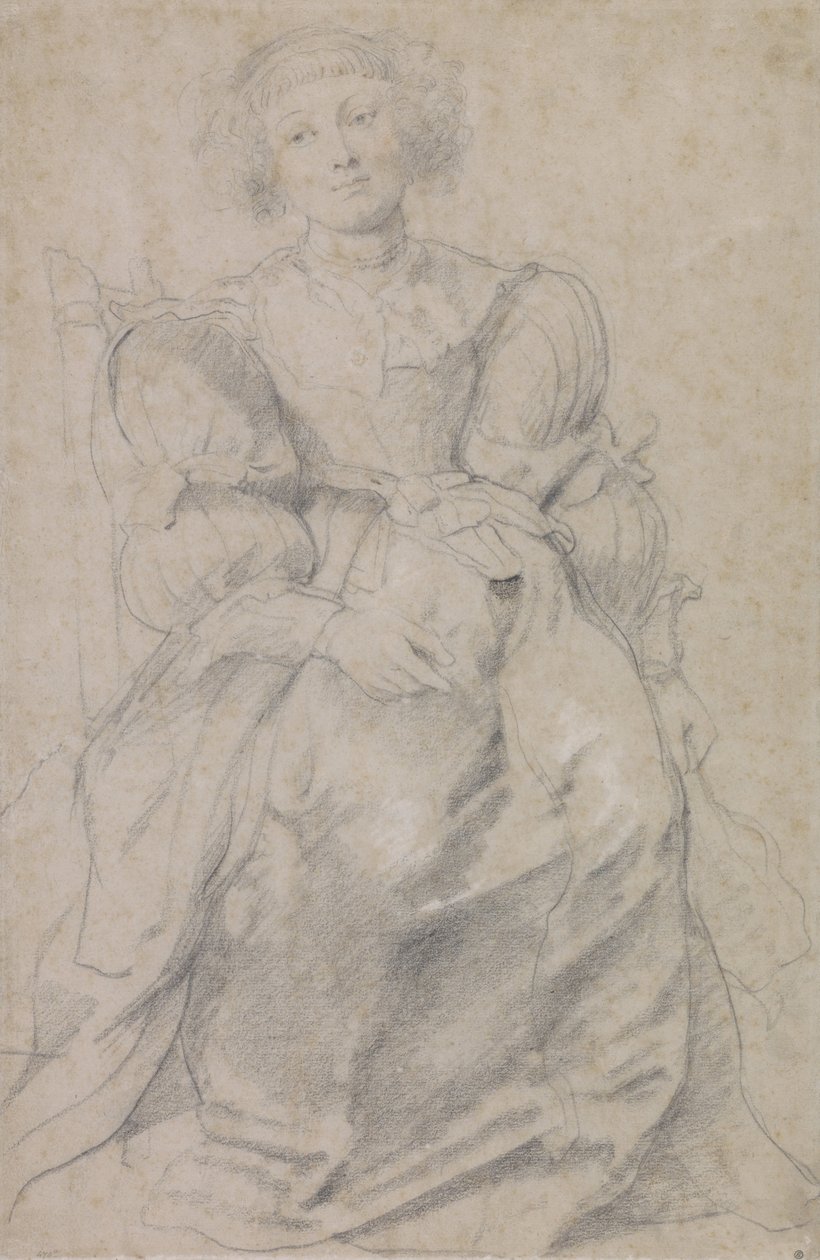 Portrait of Hélène Fourment av Peter Paul Rubens