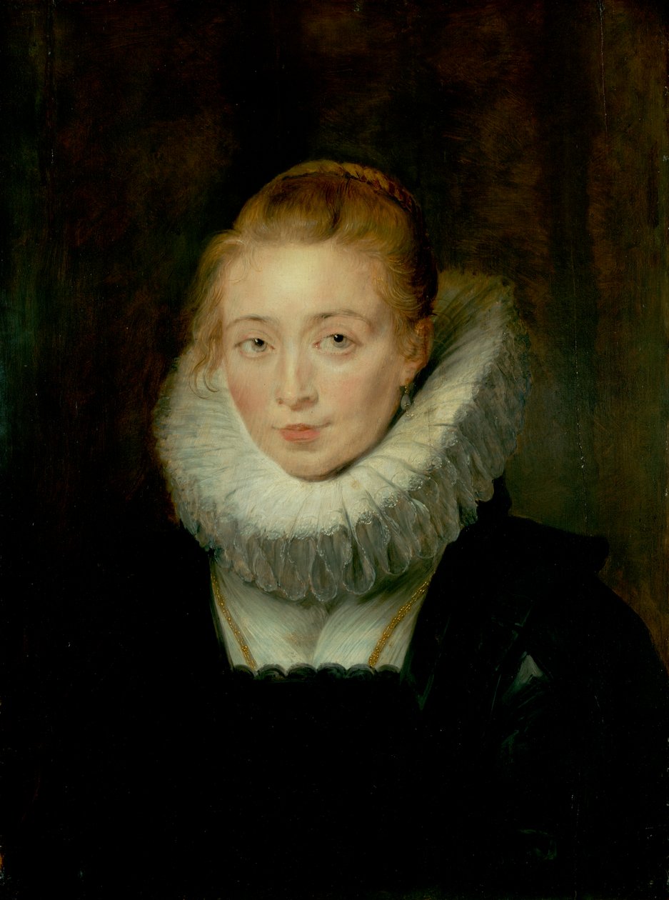Portrait of Lady-in-Waiting to the Infanta Isabella av Peter Paul Rubens