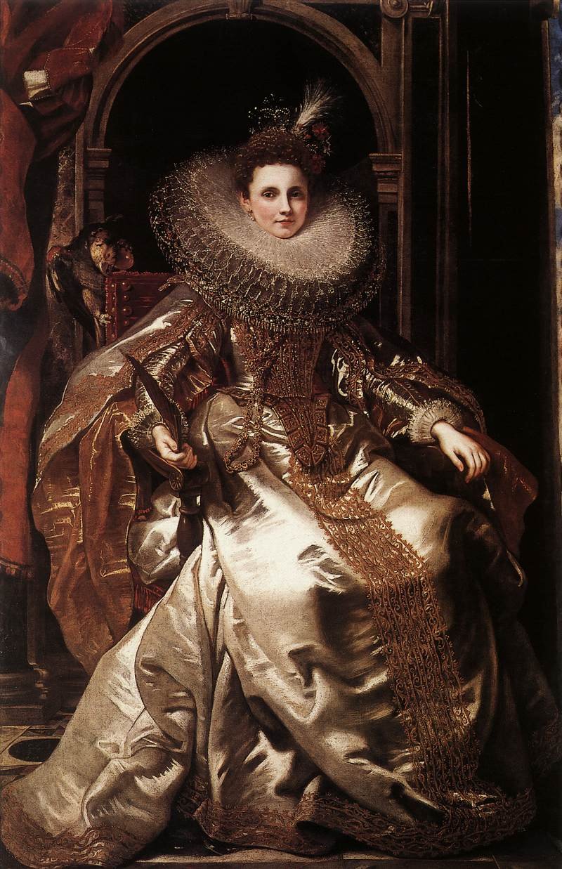 Portrait of Maria Serra Pallavicino av Peter Paul Rubens