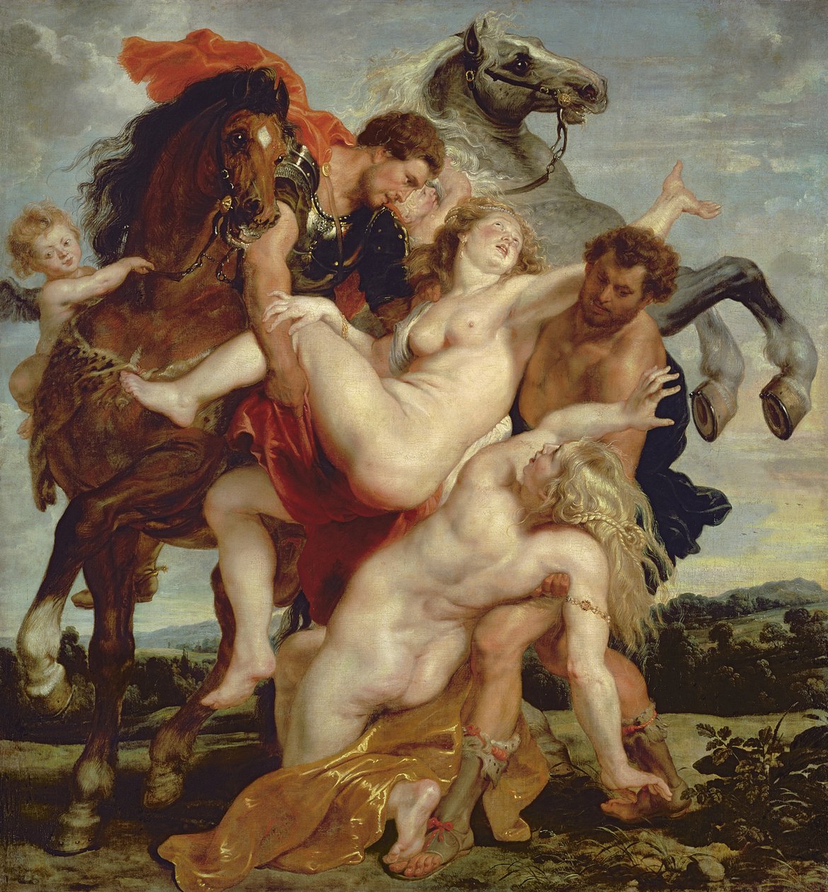 Våldtäkten av Leucippus döttrar av Peter Paul Rubens