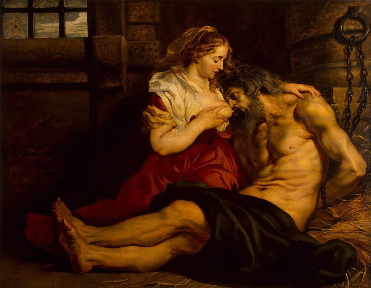 Roman Charity  av Peter Paul Rubens