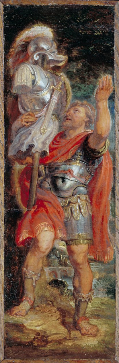 Romulus setting up a Trophy av Peter Paul Rubens
