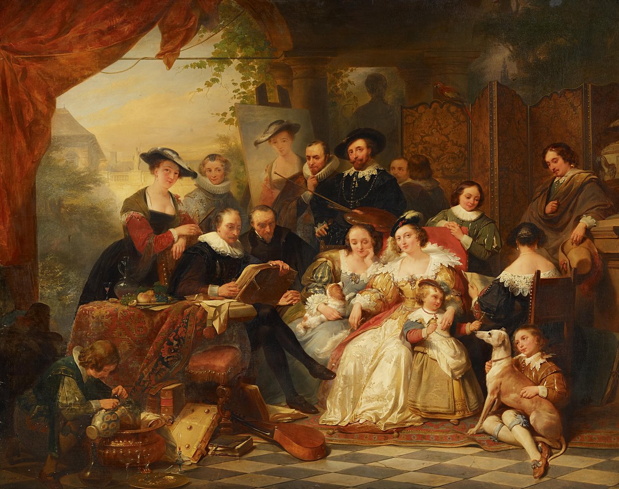 Rubens i kretsen av sina mecenater och sin familj av Peter Paul Rubens