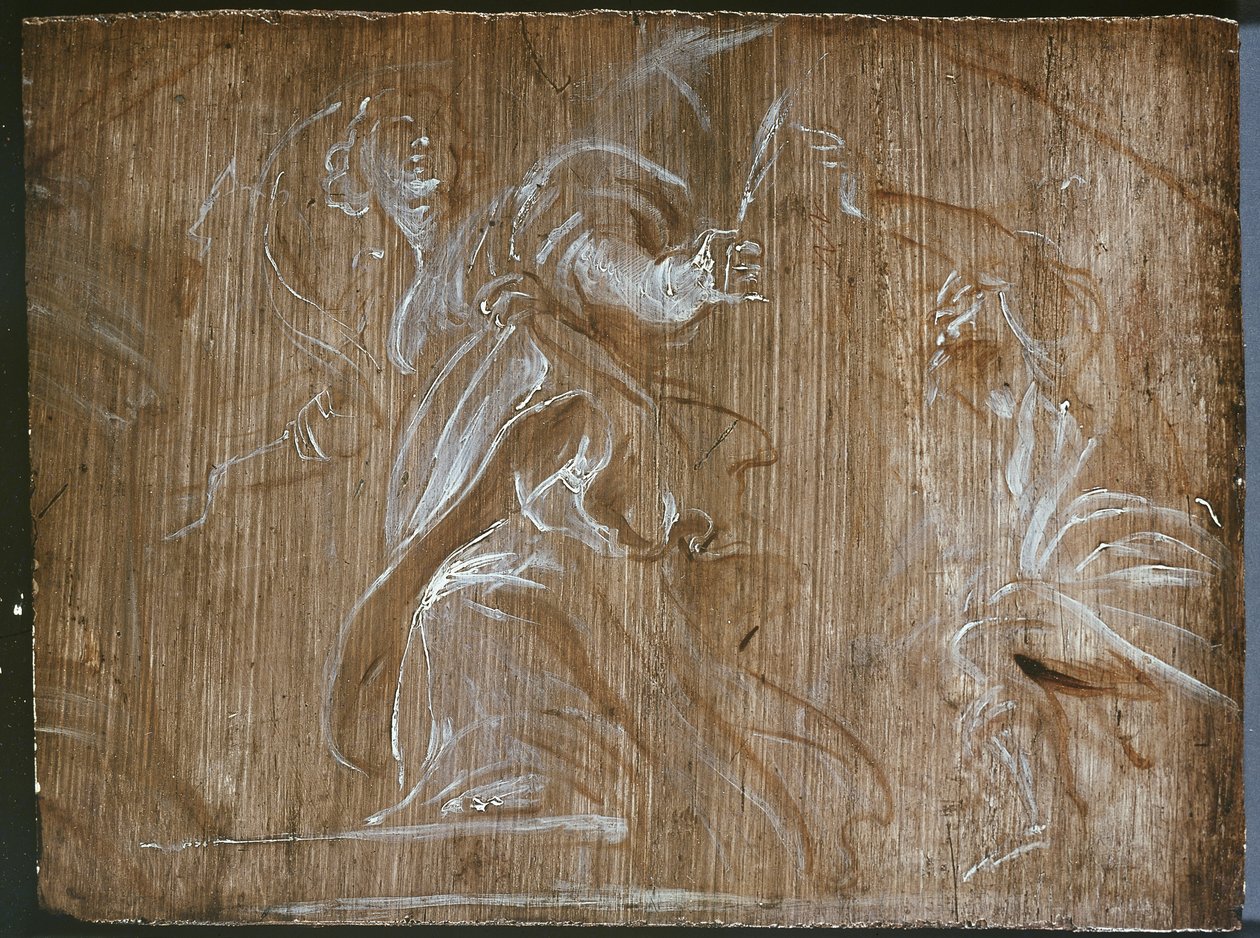 Den heliga Barbara förföljd av sin far, 1600-talet av Peter Paul Rubens