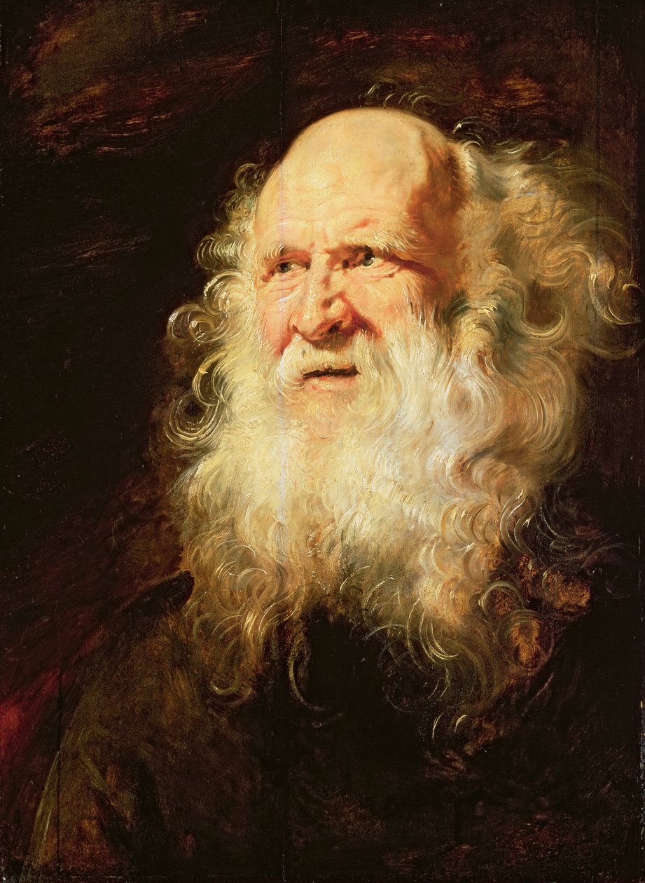 Studie av en gammal mans huvuden, c.1612 av Peter Paul Rubens