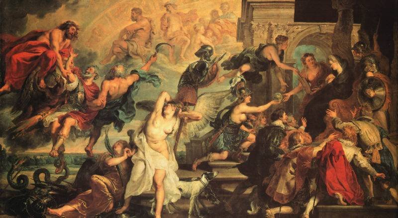 The Apotheosis of Henry IV and the Proclamation of the Regency of Marie de Médicis av Peter Paul Rubens