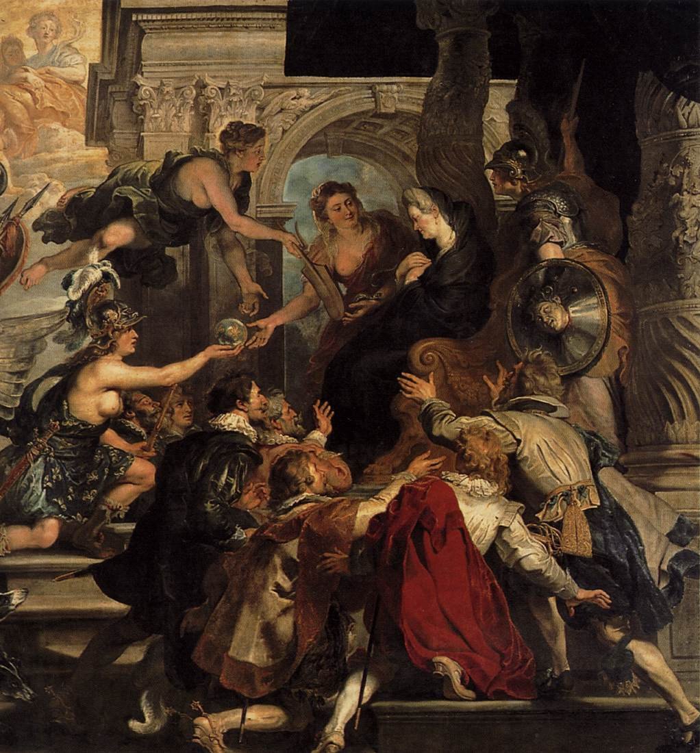 The Apotheosis of Henry IV and the Proclamation of the Regency of Marie de Médicis on May 14, 1610 (detail) av Peter Paul Rubens