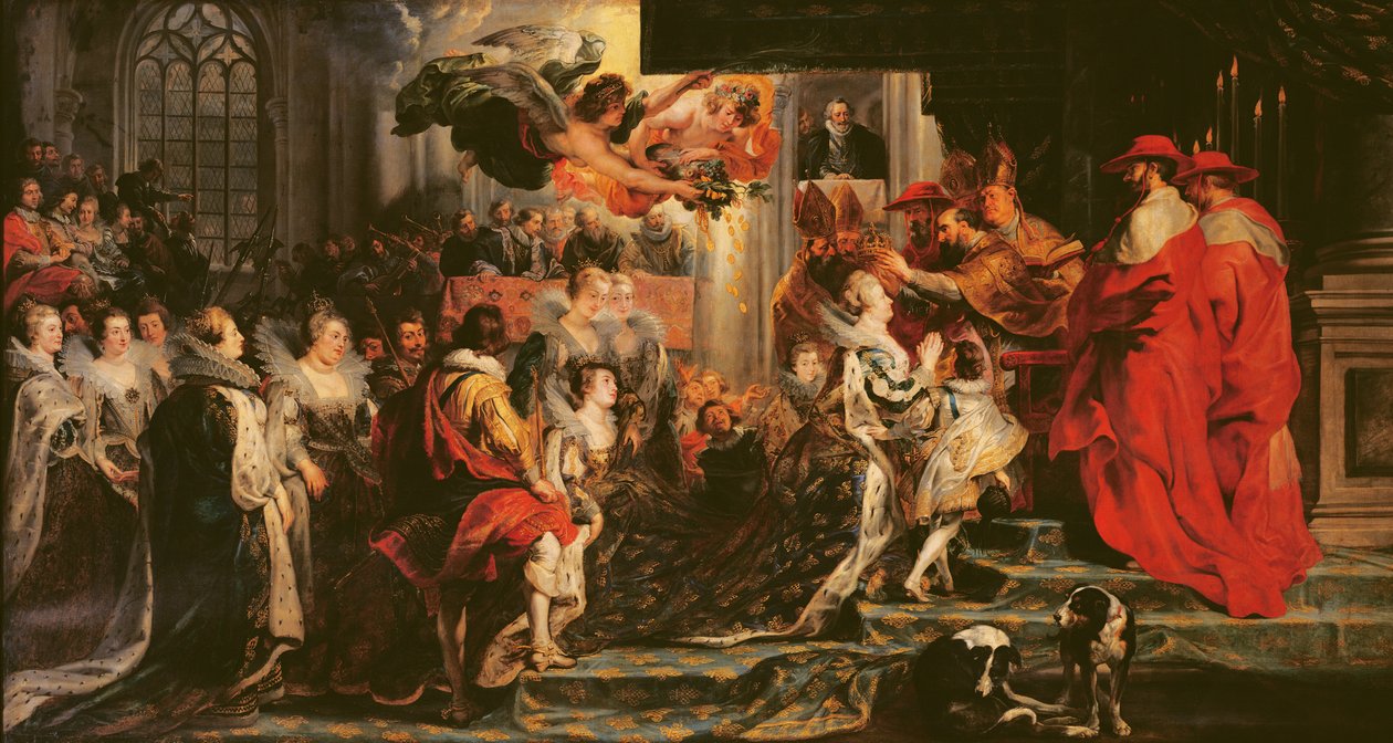 Kröningen av Marie de Medici (1573-1642) i St. Denis, 13 maj 1610, 1621-25 av Peter Paul Rubens
