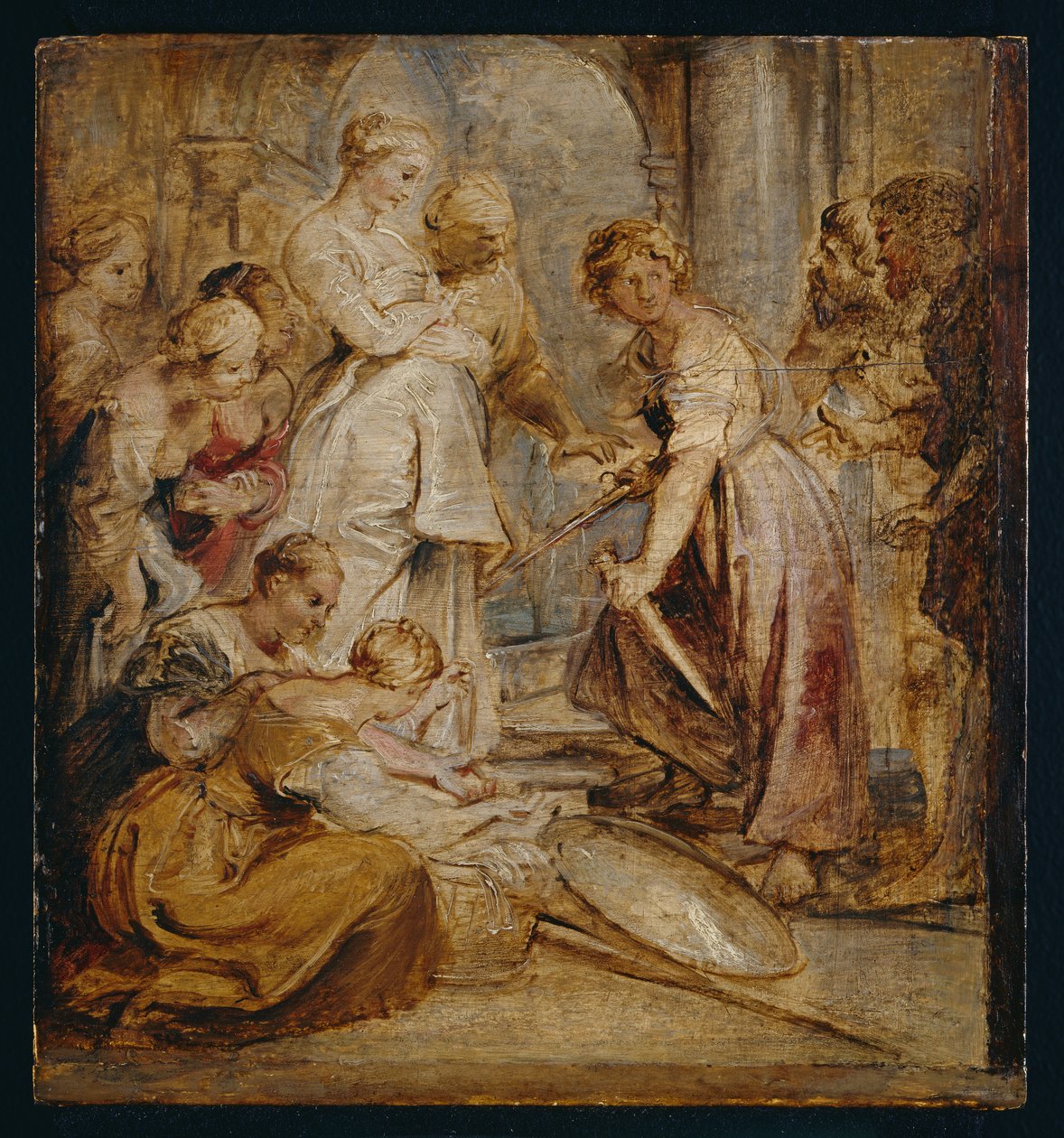 Upptäckten av Achilles bland Lykomedes döttrar, c.1618 av Peter Paul Rubens