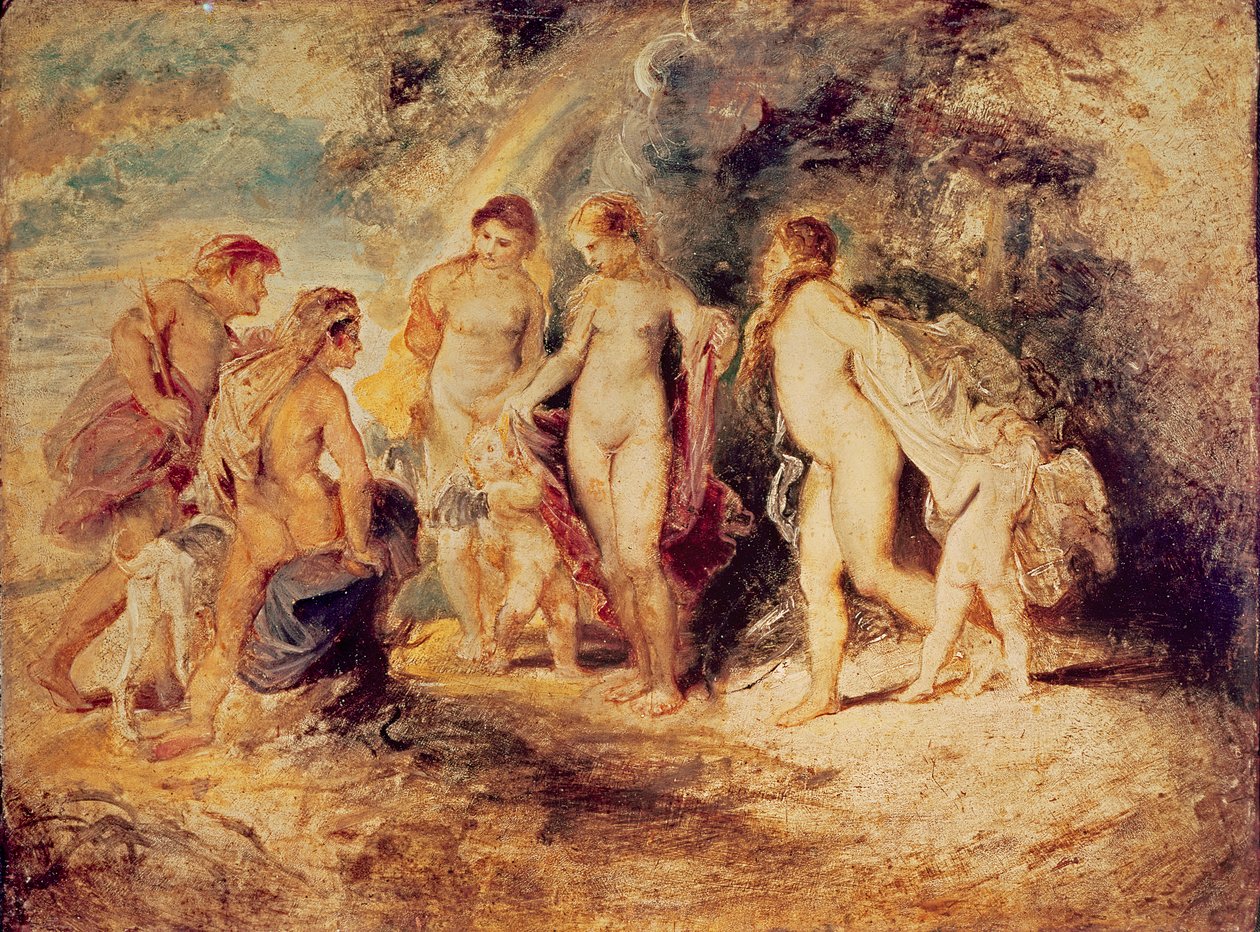 The Judgment of Paris, ca 1599-1601 (olja på koppar) av Peter Paul Rubens