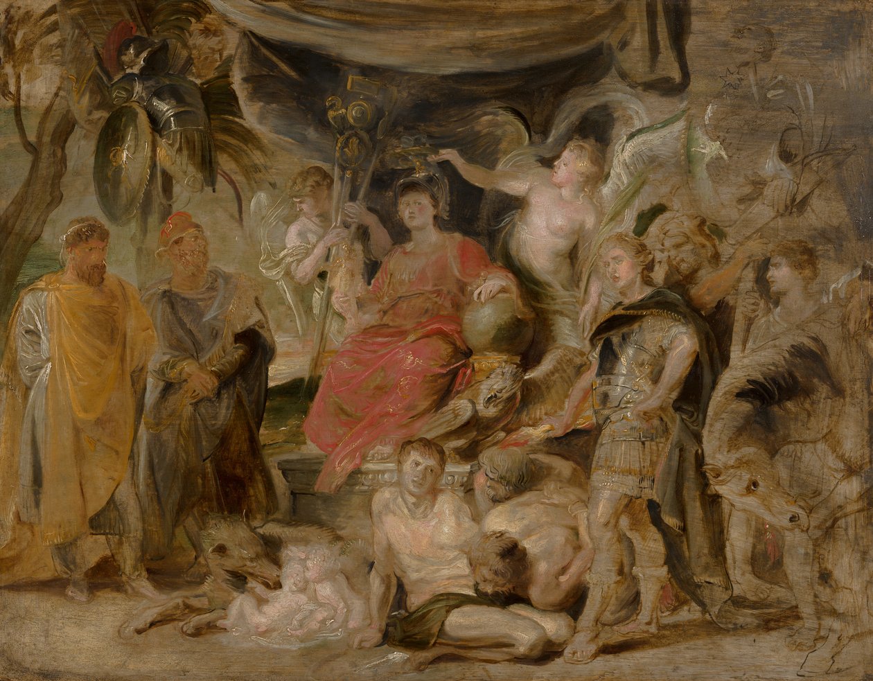 The Triumph of Rome: The Youthful Emperor Constantine Honoring Rome, c.1622-23 av Peter Paul Rubens