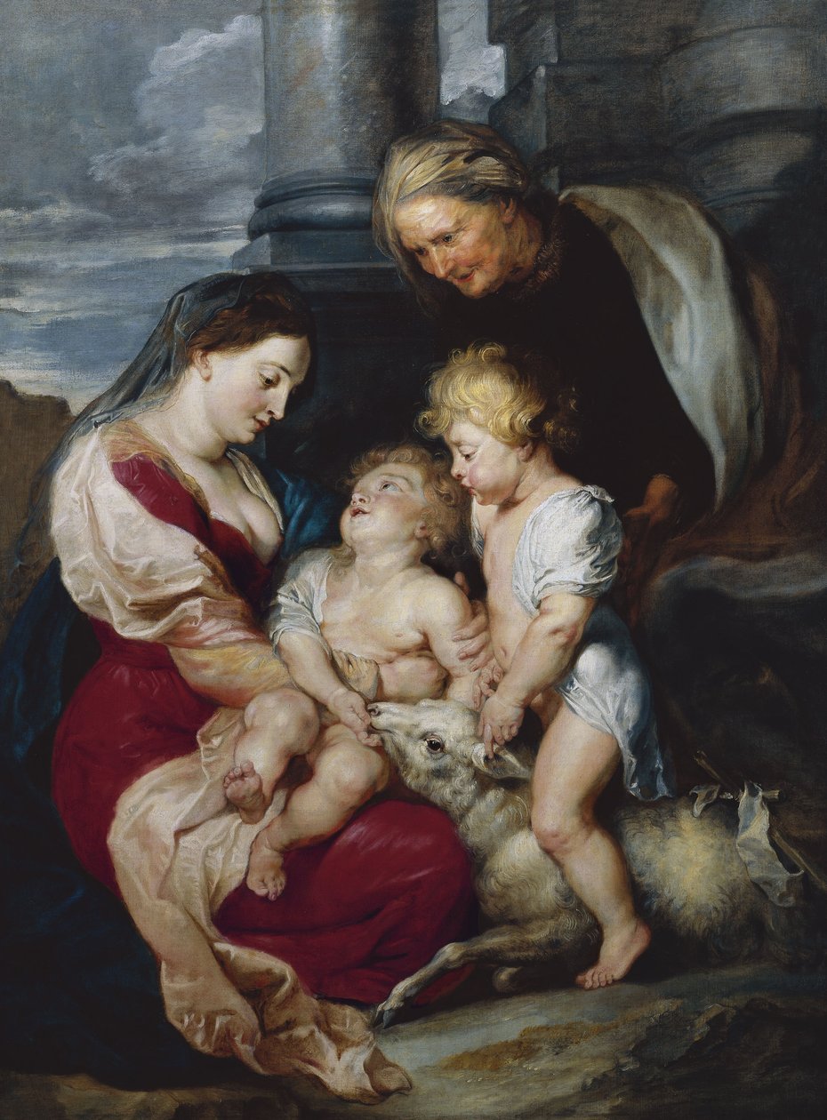The Virgin and Child with Saint Elizabeth and Saint John the Baptist, 1618 av Peter Paul Rubens