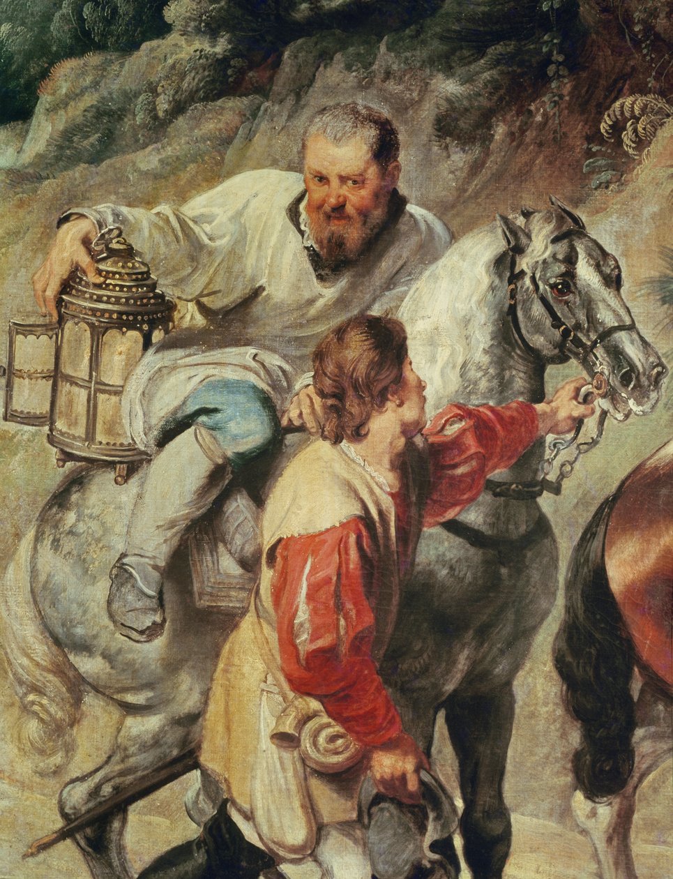 Sakristan som åtföljer prästen och tar nattvarden till en döende man, före 1630 av Peter Paul Rubens
