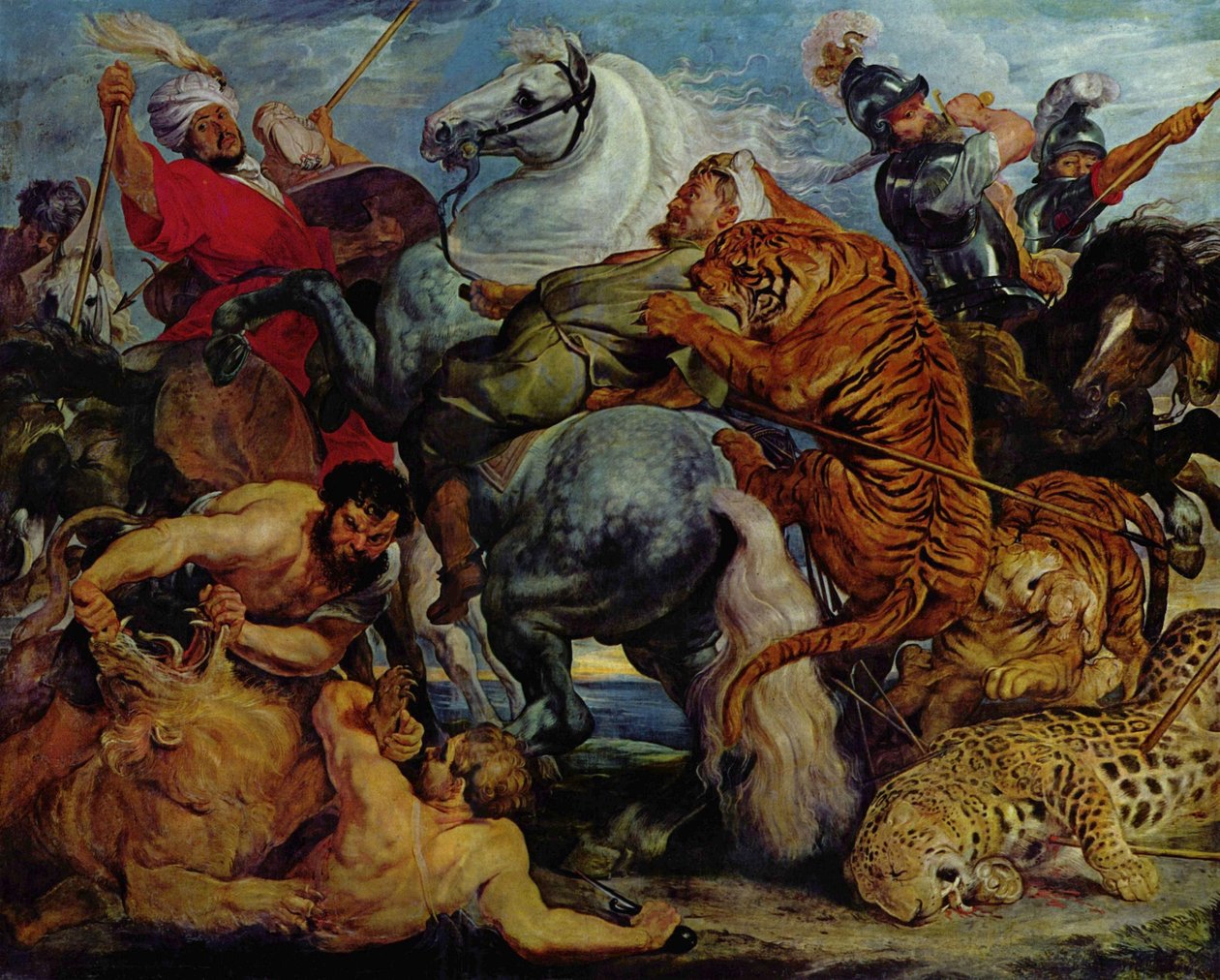 Tiger- och lejonjakt av Peter Paul Rubens