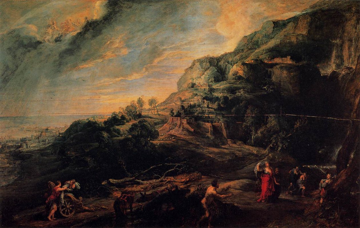 Ulysses and Nausicaa on the Island of the Phaeacians av Peter Paul Rubens