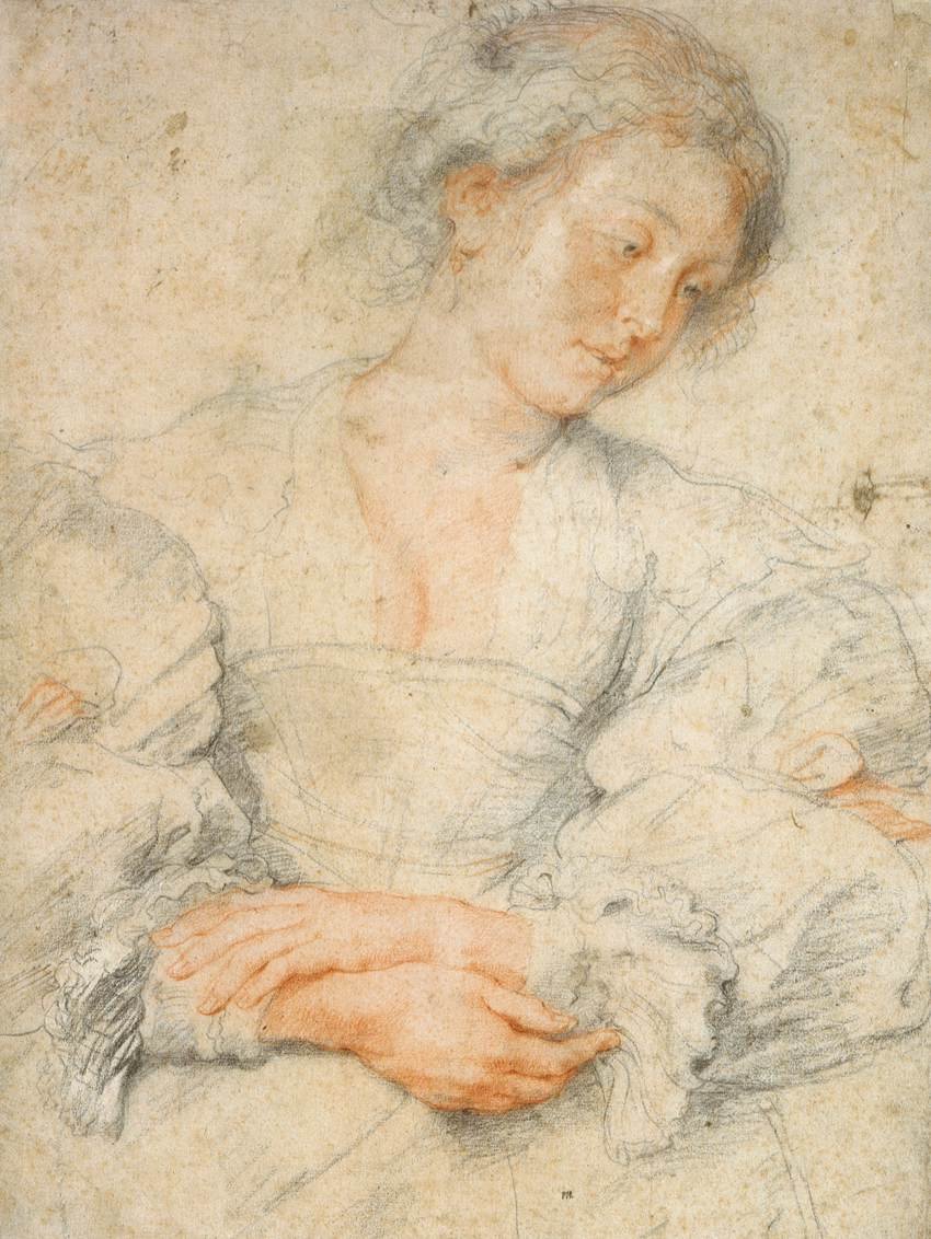 Young Woman with Folded Hands av Peter Paul Rubens