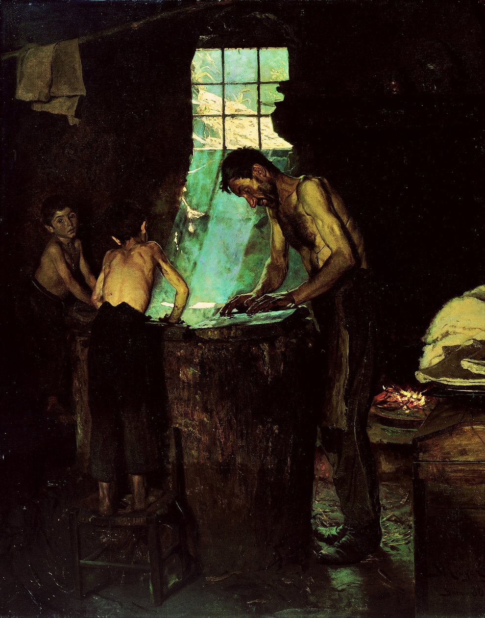 Italienske landsbyhattemagere  av Peder Severin Krøyer