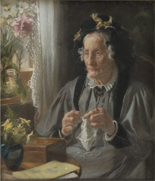Portræt af konferensrådinde S.A. Casse av Peder Severin Krøyer