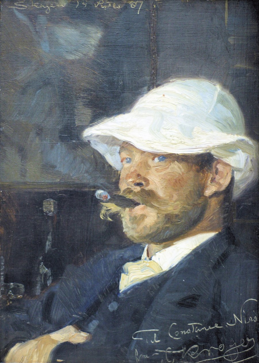 Portræt af maleren Thorvald Niss av Peder Severin Krøyer