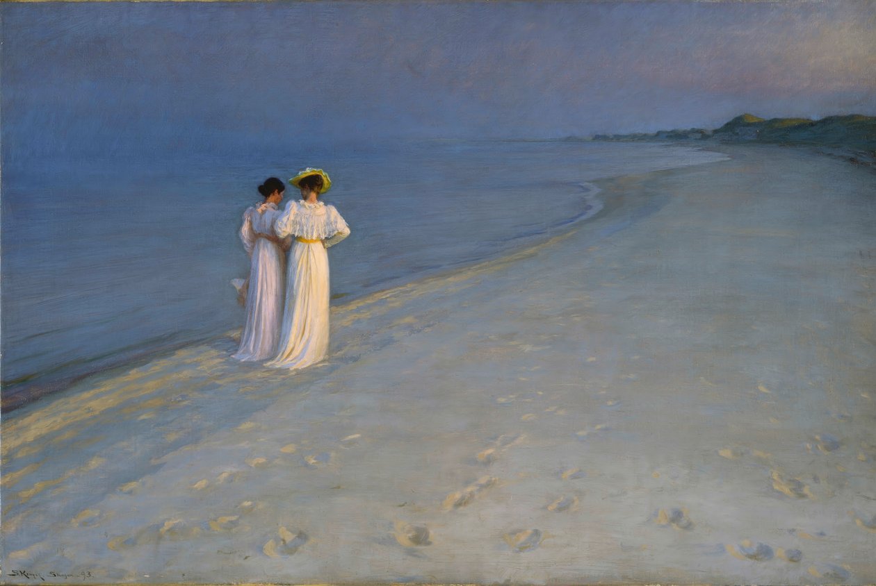Sommerabend am Südstrand  av Peder Severin Krøyer