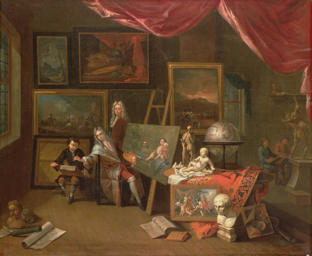 Konstnärens studio av Peter Tillemans