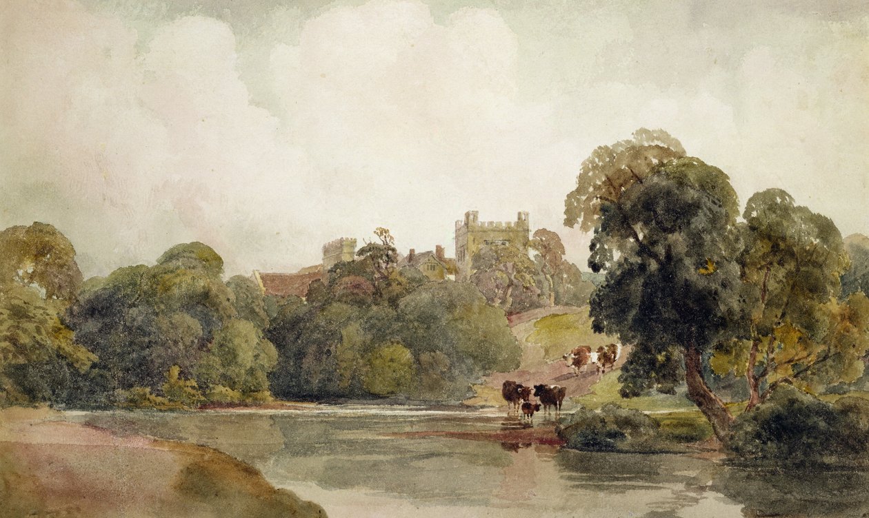 Mortham Tower, County Durham (wc på papper) av Peter de Wint