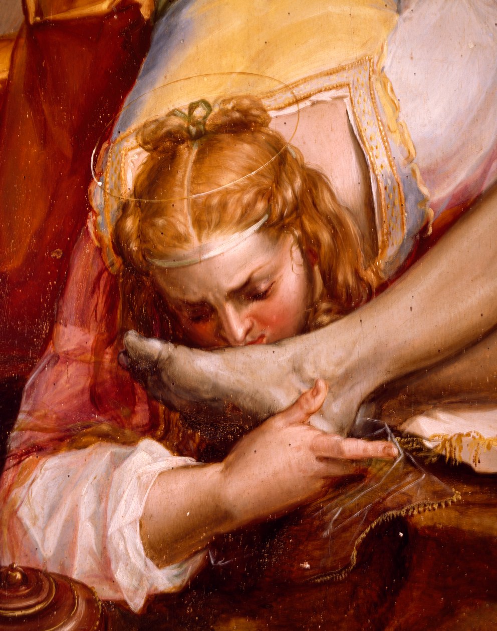 Nedtagning från korset av Peter Candid (1548-1628), olja på duk, 294x177 cm, Detalj av Peter (1548 1628) Candid