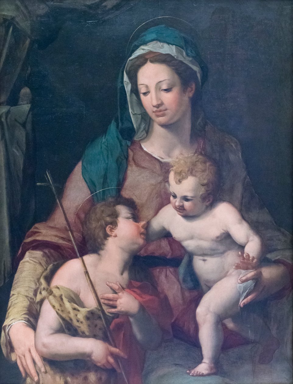 Madonna och barn med den unge St John, före 1585, Pieter de Witte (olja på panel) av Peter (1548 1628) Candid