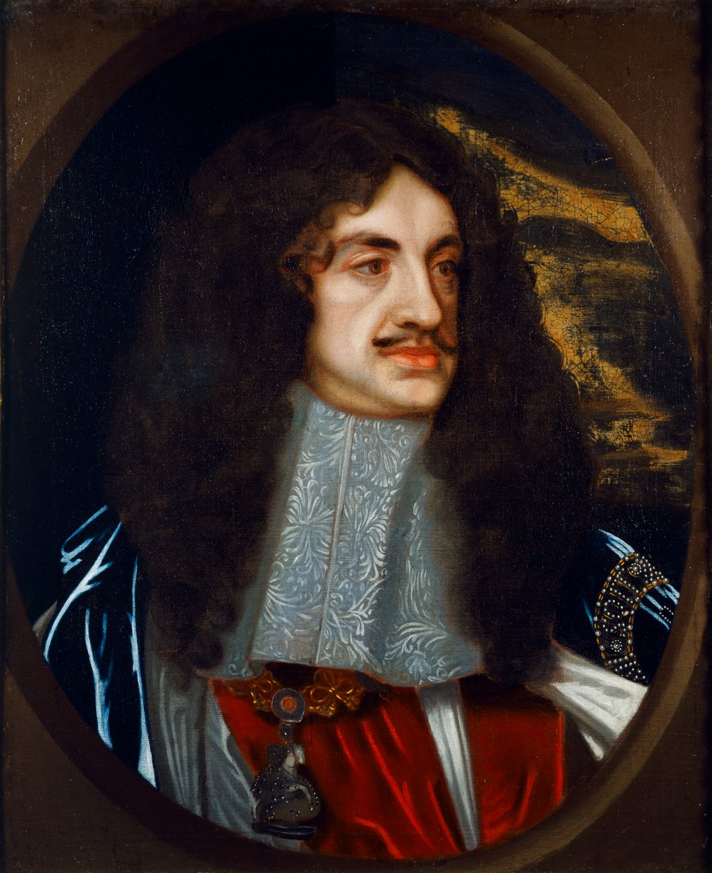 Porträtt av James II (olja på duk) av Peter (after) Lely