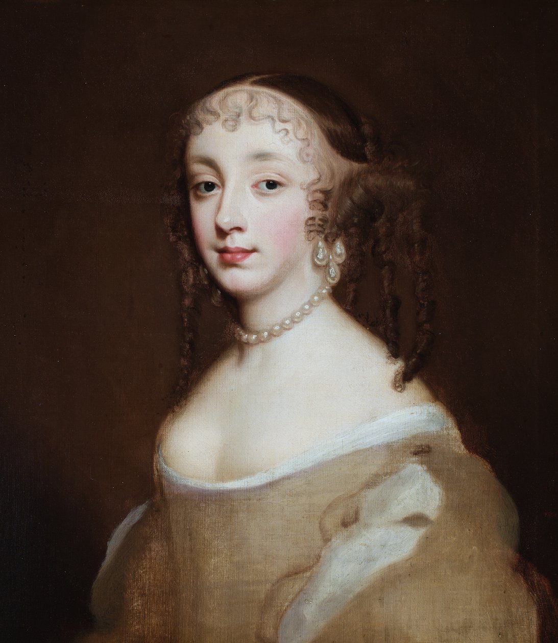 Porträtt av prinsessan Henrietta, Anne hertiginna av Orleans (olja på duk) av Peter (after) Lely
