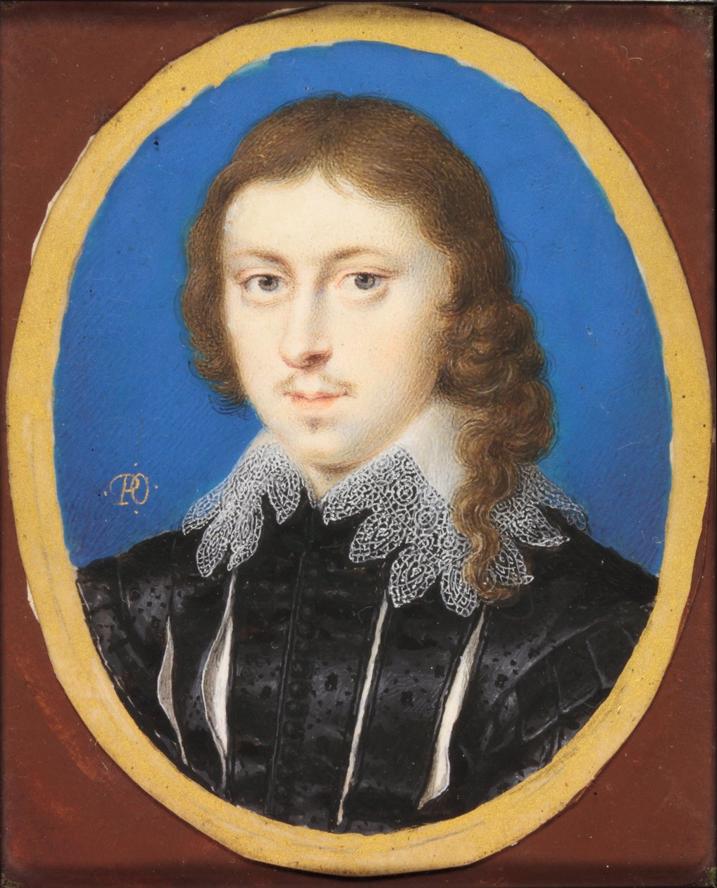 Edmund Waller (akvarell på veläng) av Peter Oliver