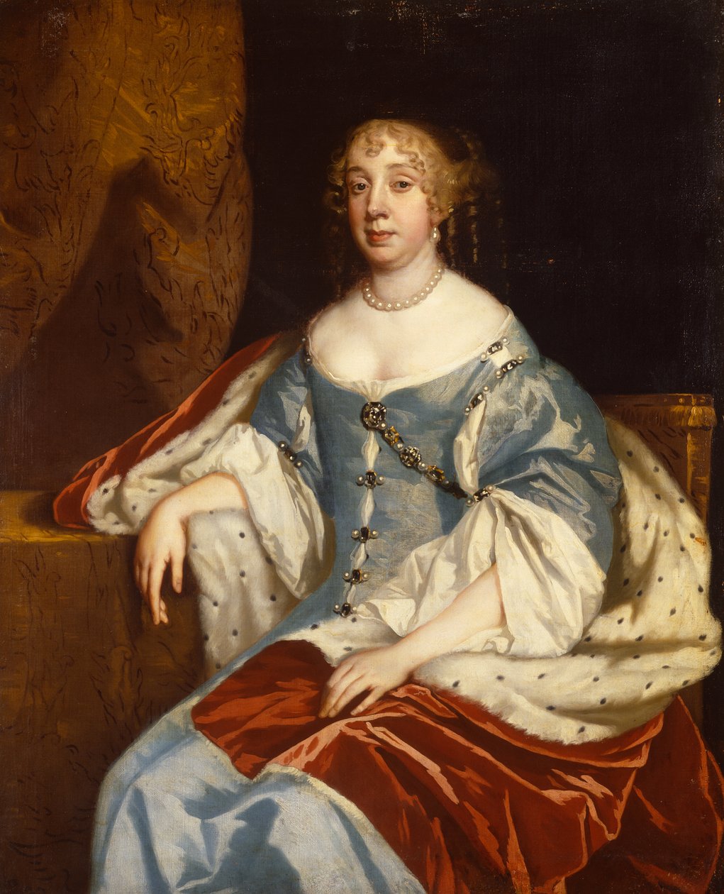 Porträtt av Anne Lady Rivers (olja på duk) av Peter (studio of) Lely