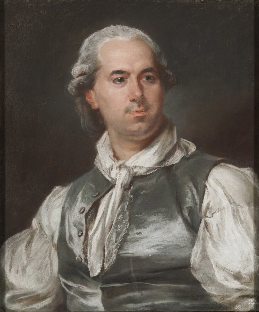 Porträtt av Hubert Robert (1733-1808), av Hall, Peter Adolf (Pierre Adolphe) (1739-1793). Gouache på papper. Mått: 63,5x52,5 cm. Nationalmuseum Stockholm av Peter Adolf Hall