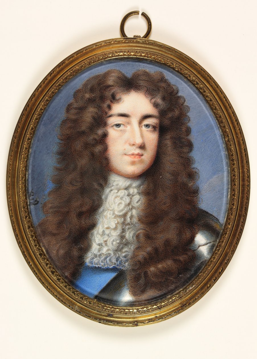 James Scott, Duke of Monmouth och Buccleuch (akvarell på veläng) av Peter Cross