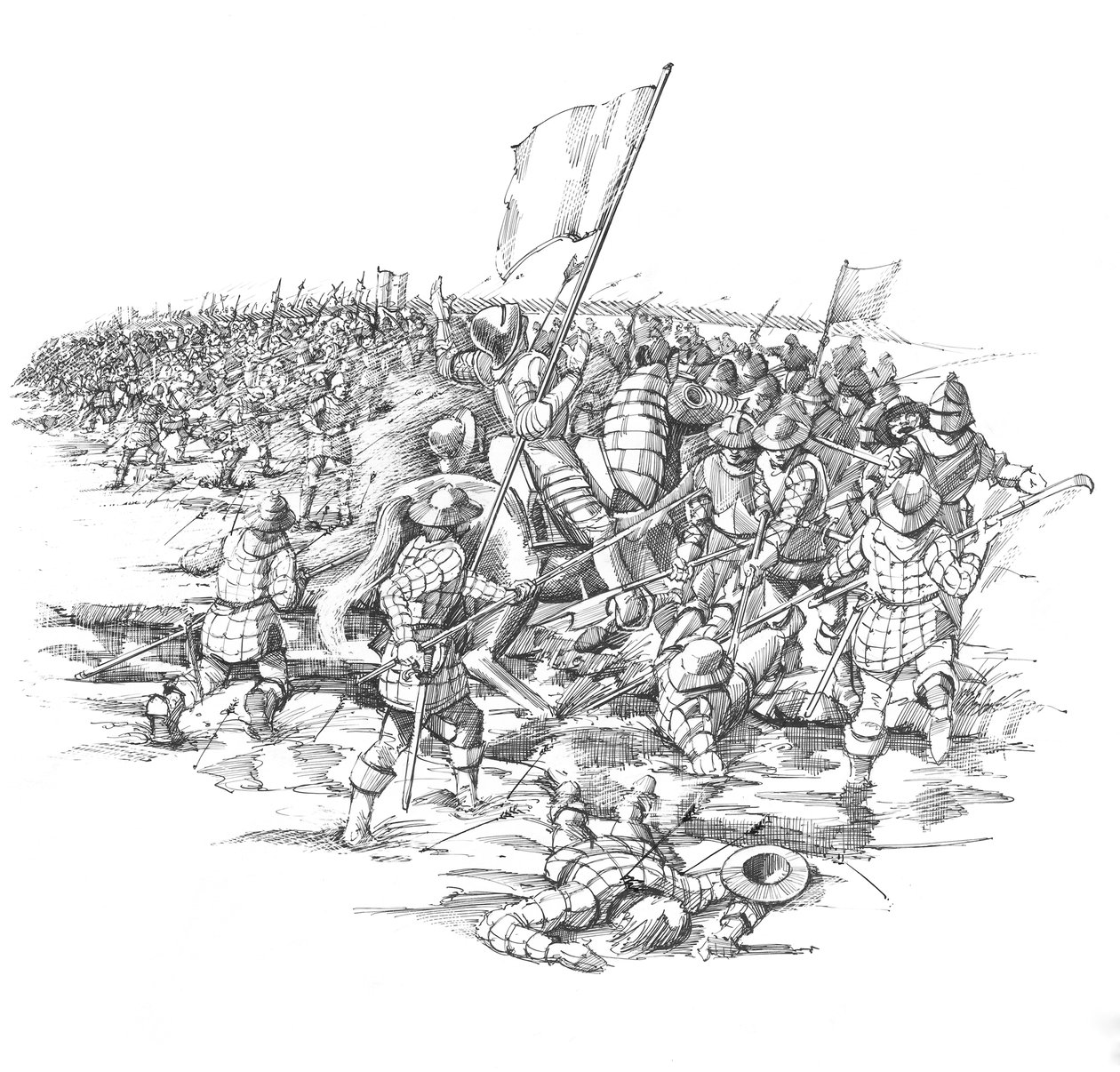 Slaget vid Blore Heath, Staffordshire, 1459 av Peter Dunn