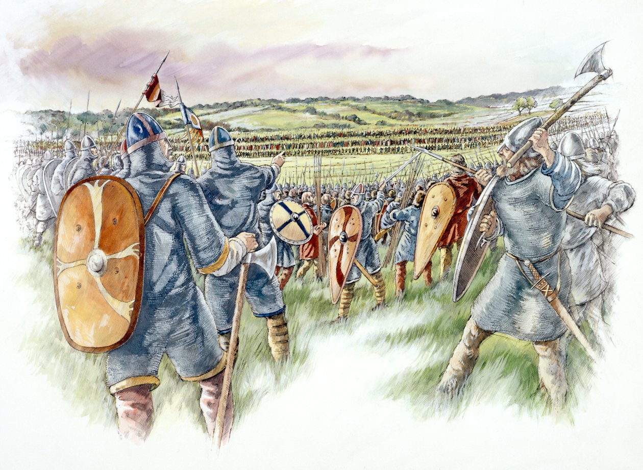 Slaget vid Hastings, 1066, c1990-2010 av Peter Dunn