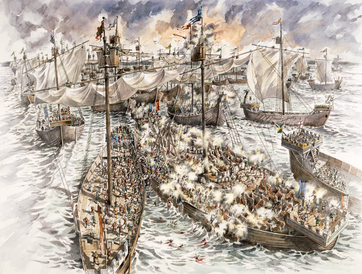 Dover Castle belägring, 1216, c1990-2010 av Peter Dunn