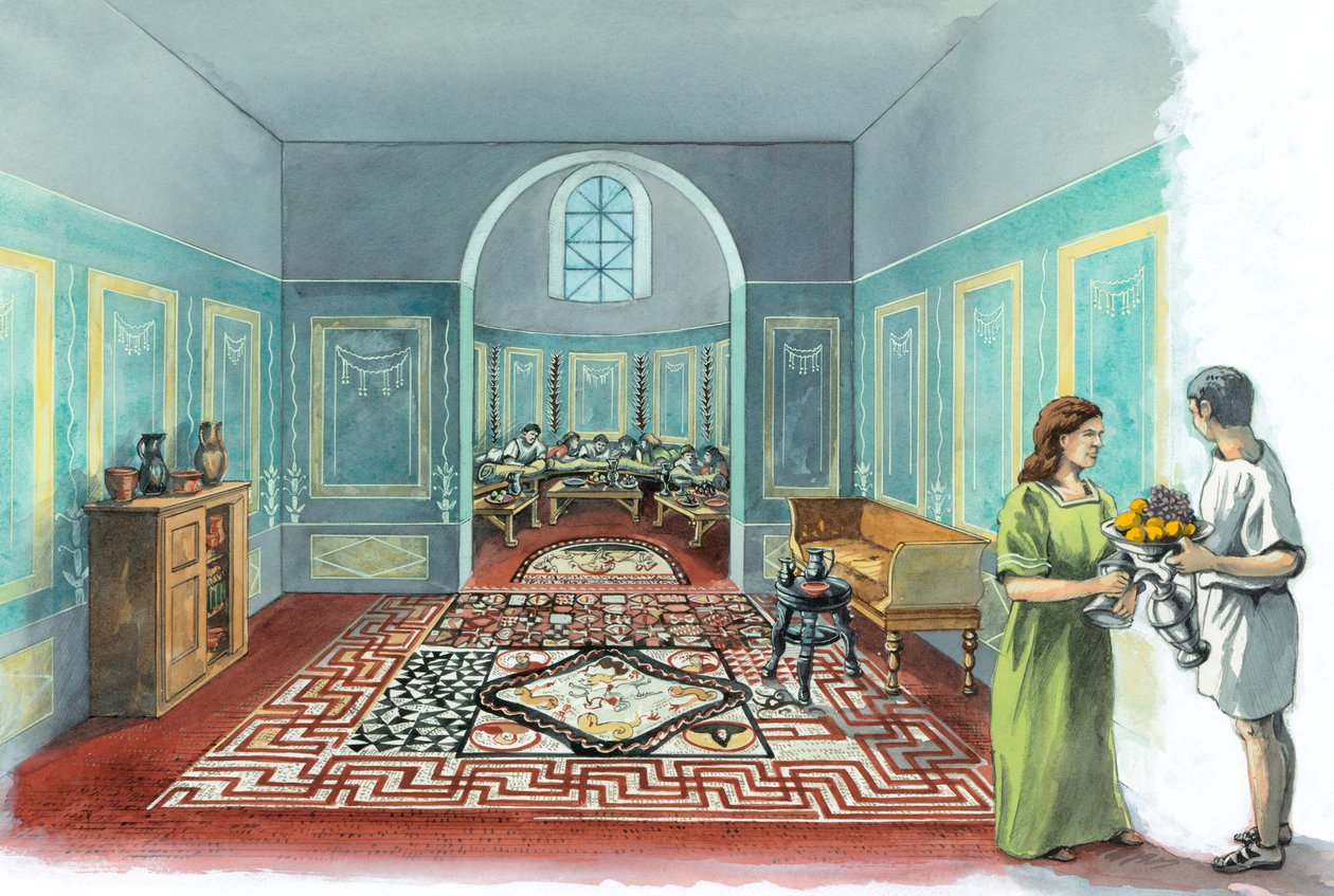 Lullingstone romersk villa, cirka 200-500-talet, c1980-2010 av Peter Dunn