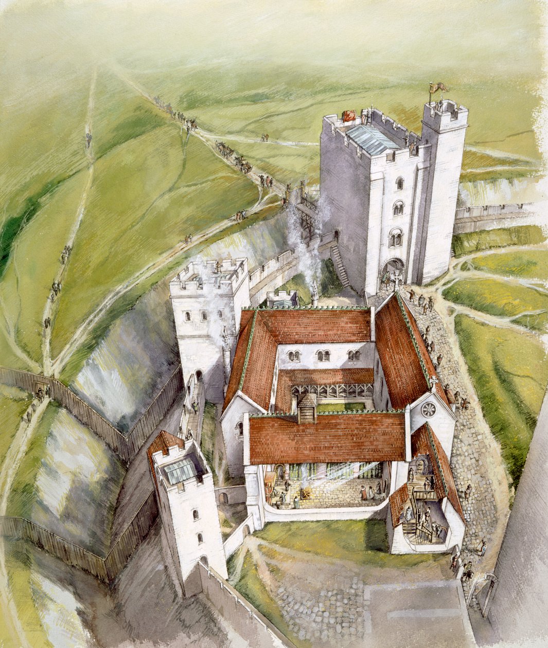 Gamla Sarum, 1140, c1990-2010 av Peter Dunn