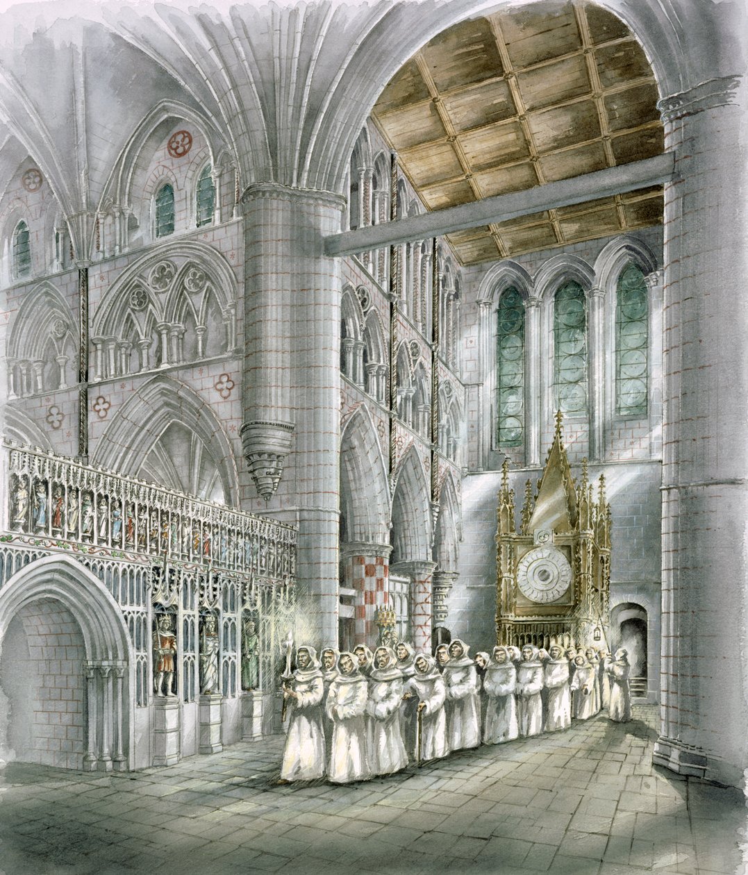 Rievaulx Abbey, 1400-talet, c1990-2010 av Peter Dunn