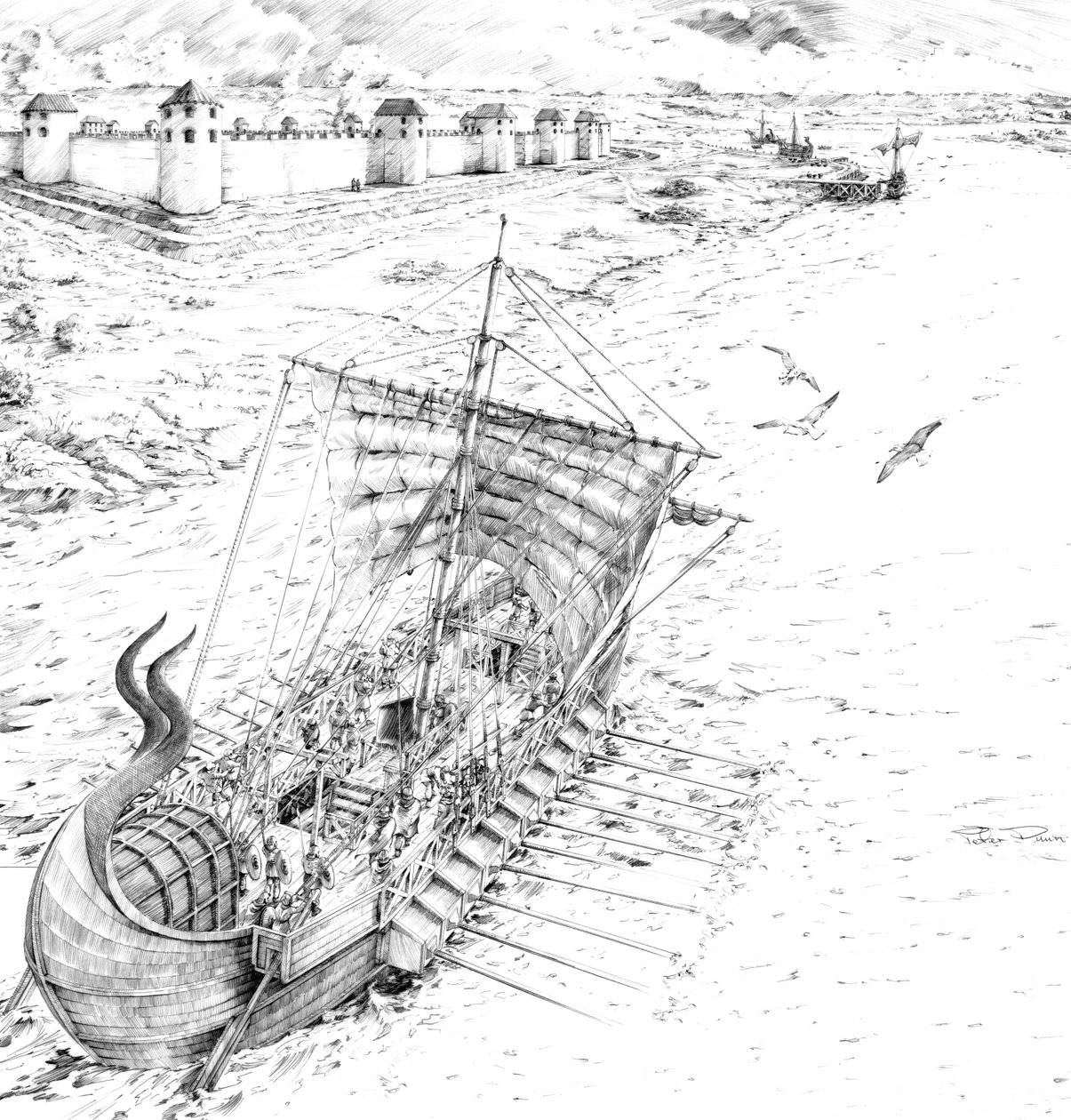 Romersk pentry, c400-talet, c1990-2010 av Peter Dunn